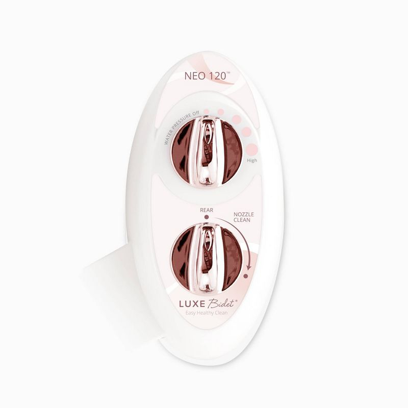 LUXE Bidet NEO 120 Mechanical Attachment Bidet Rose Gold: Elongated ABS Toilet Seat, 18-Month Warranty