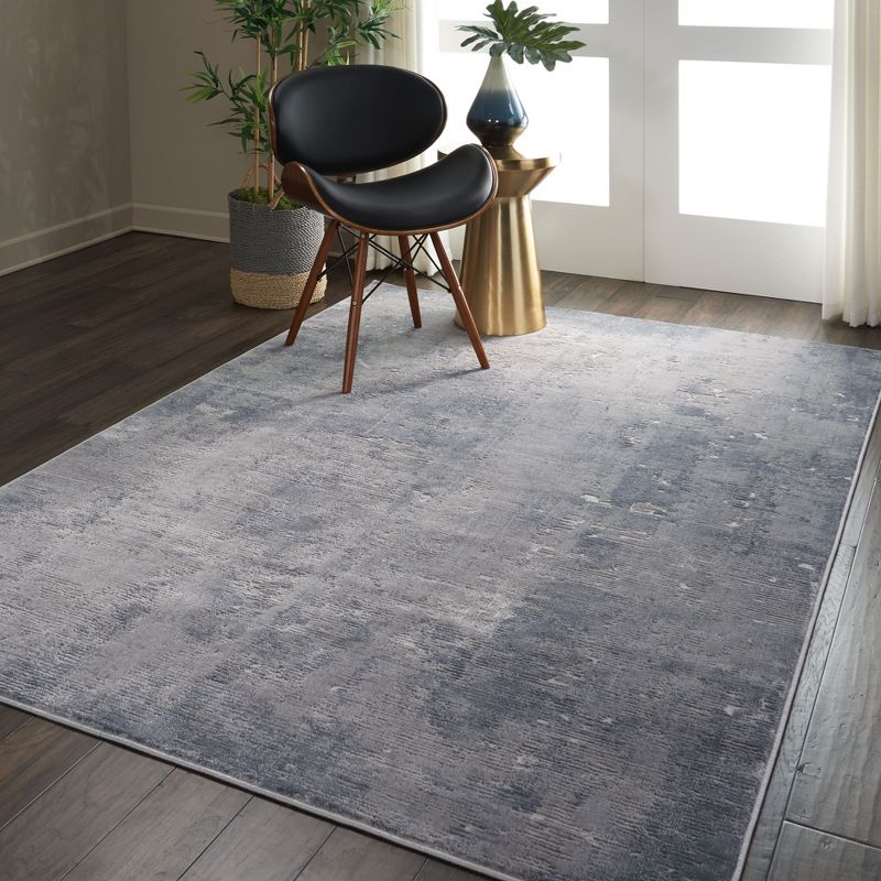 Nourison Rustic Textures Painterly Indoor Rug Grey 3'11" x 5'11"