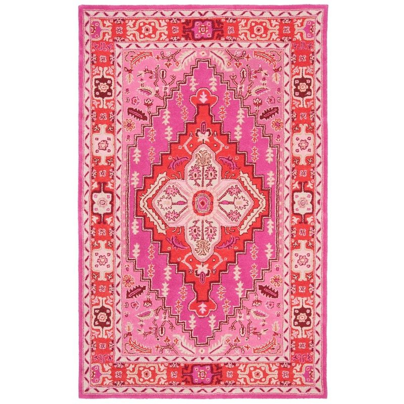 Bellagio BLG545 Hand Tufted Area Rug - Red/Pink - 5'x8' - Safavieh.