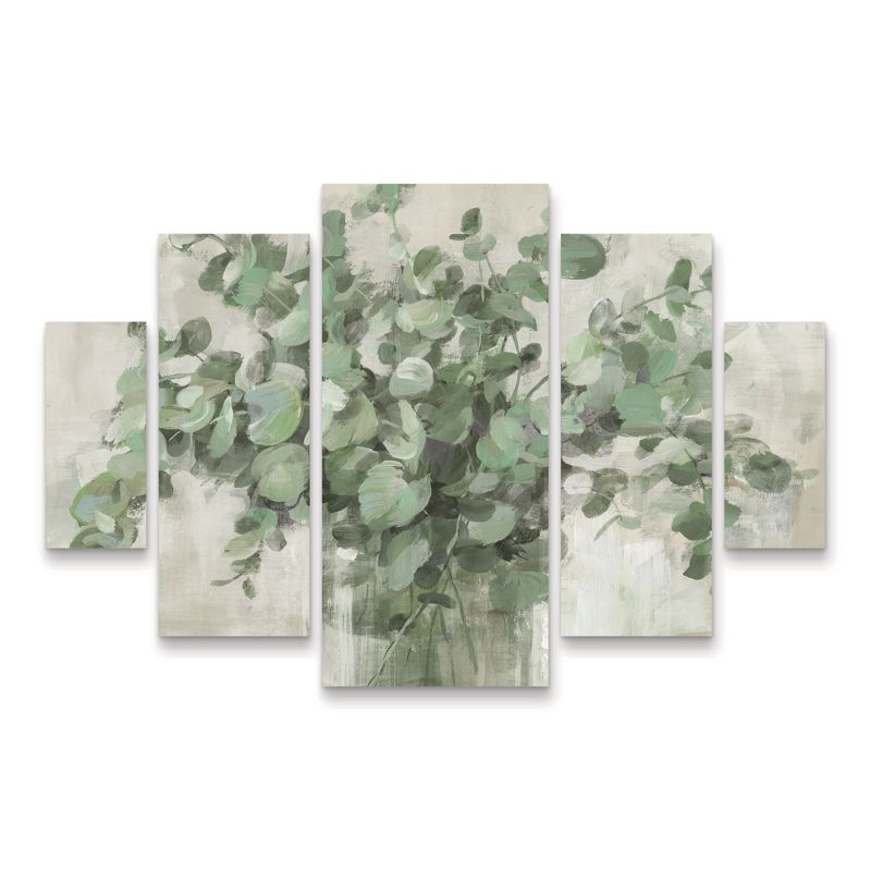 Trademark Fine Art Danhui Nai Scented Eucalyptus Neutral 5 Piece Panel Set Art