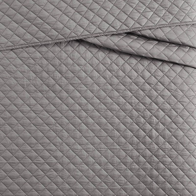 Cannon 2pc Twin/Twin Extra Long Percale Quilt Set Gray