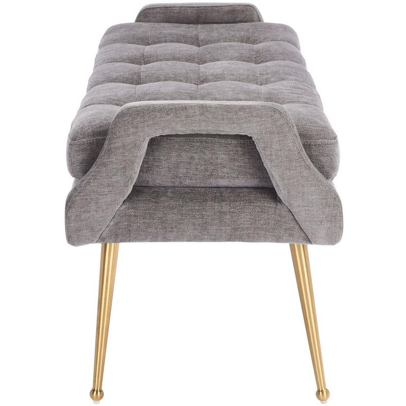Everdeen Bench  - Charcoal/Gold - Safavieh