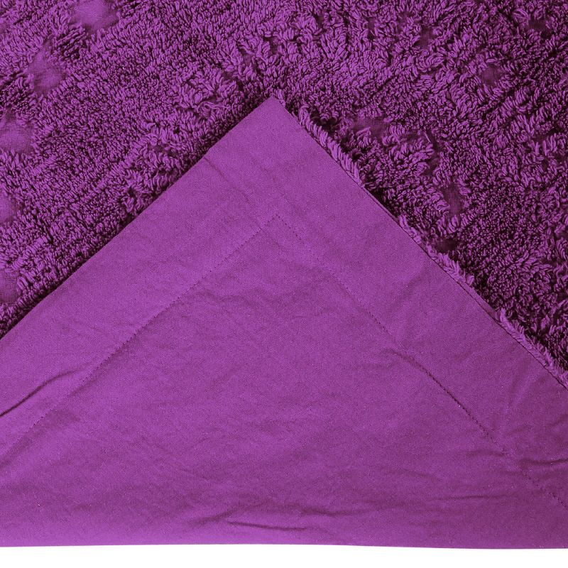 King Rio Collection 100% Cotton Tufted Unique Luxurious Floral Design Pillow Sham Plum - Better Trends