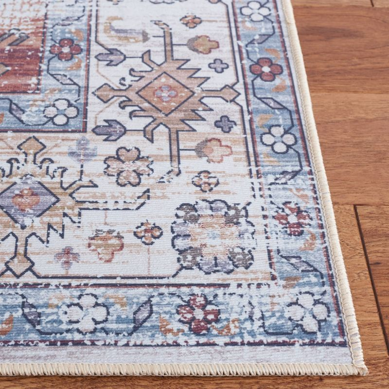 Tucson Vintage Persian TSN109 Power Loomed Machine Washable Skid-Resistant Indoor Area Rug - Ivory/Rust - 8'x10' - Safavieh