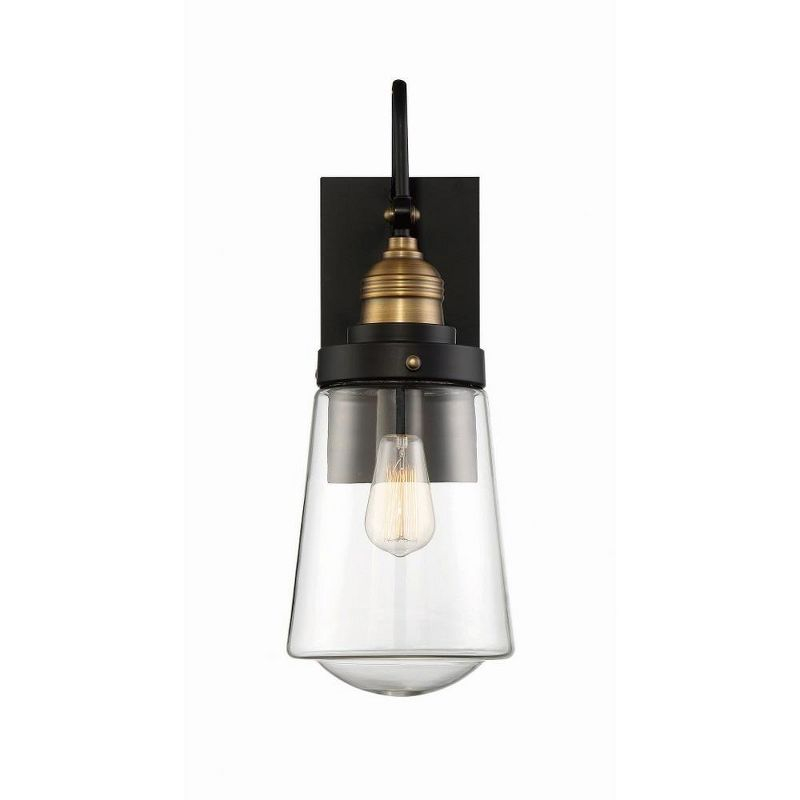 Savoy House Exterior Collections 1 - Light Pendant in  Vintage Black/Warm Brass