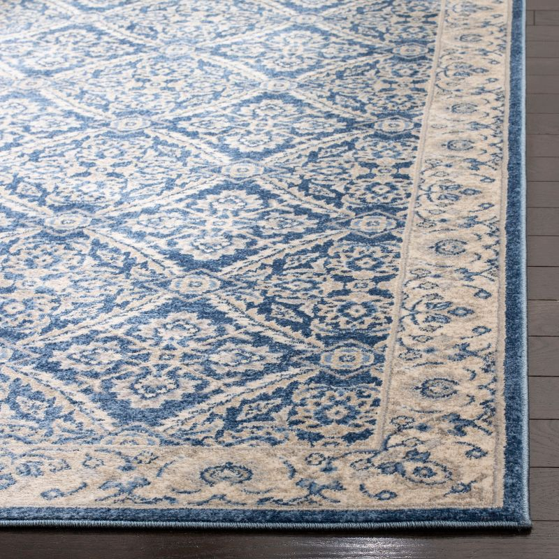 Brentwood BNT863 Power Loomed Indoor Area Rug - Navy/Creme - 6'x9' - Safavieh