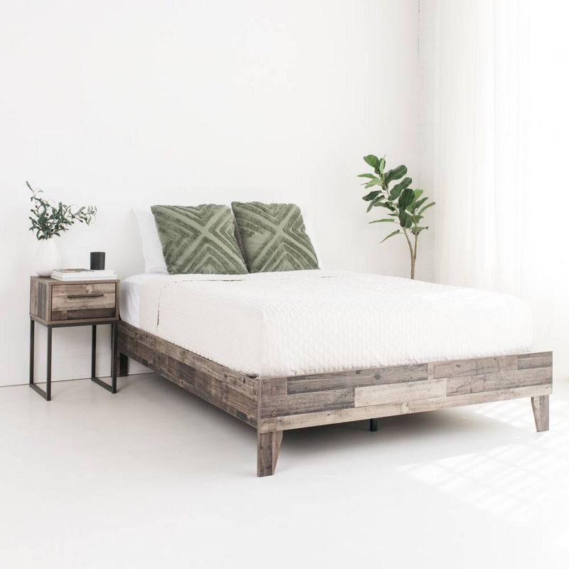 Queen Neillsville Platform Bed Gray - Signature Design by Ashley: Wood Frame, No Box Spring Needed