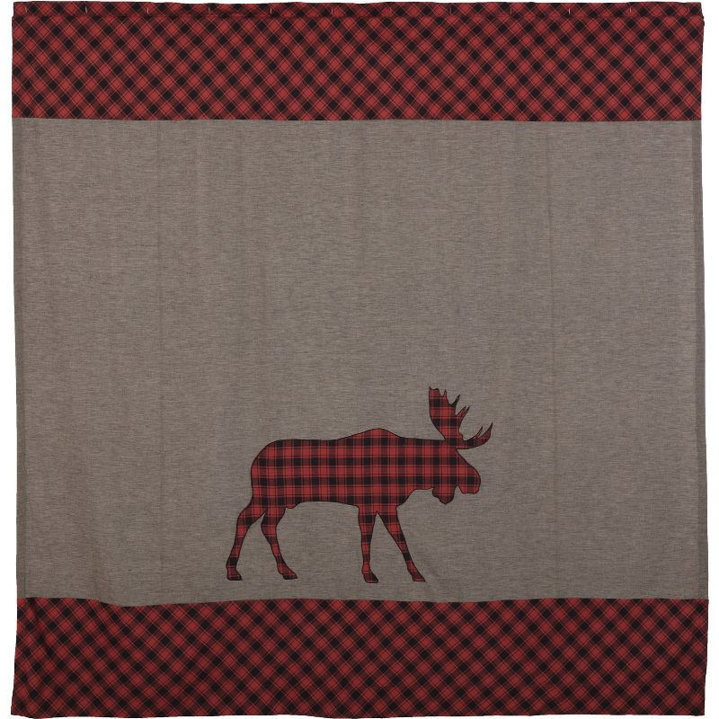 Cumberland Moose Applique Shower Curtain 72x72 VHC Brands