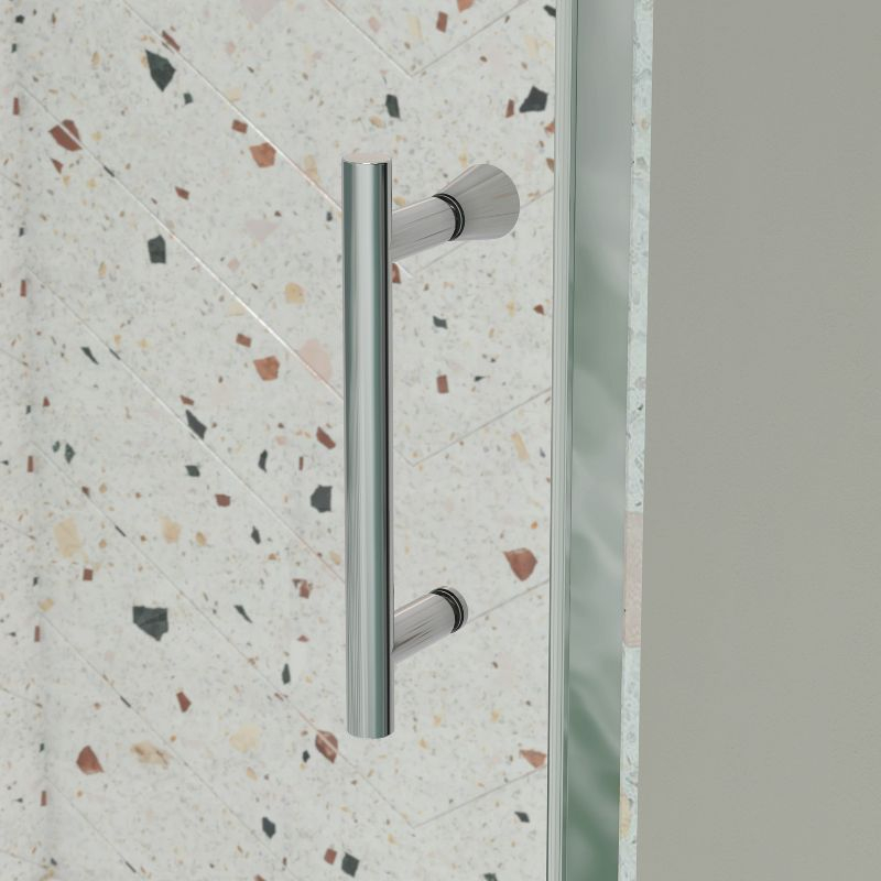 NicBex Shower Door 44-48" Wx71"H Piovt Swing Glass Shower Door with 1/4" (6mm) Clear SGCC Tempered Glass with Reversible Installation, Chrome