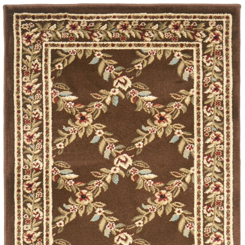 Lyndhurst LNH557 Power Loomed Runner Rug - Brown/Brown - 2'3"x12' - Safavieh