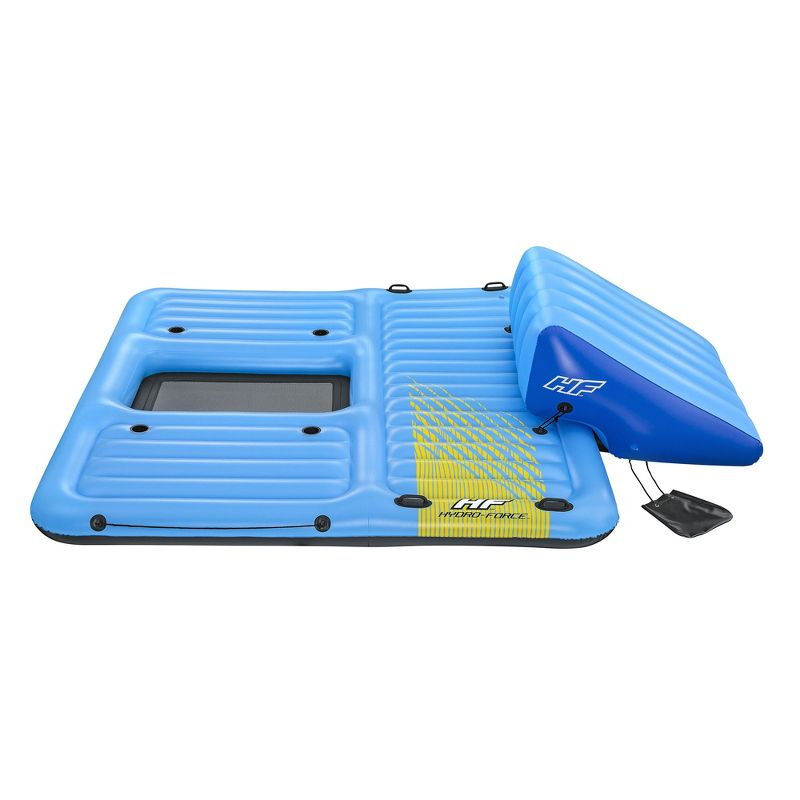 Bestway Hydro Force Detachable Summer Slide 5 Person Inflatable Activity Island with Cup Holders and Heavy Duty Handles for Easy Transport, Blue