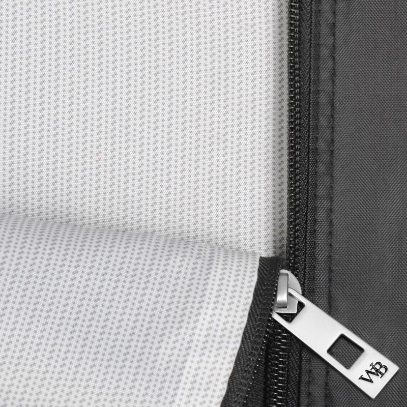 WallyBags 42" Premium Travel Garment Bag With Shoulder Strap, Grey