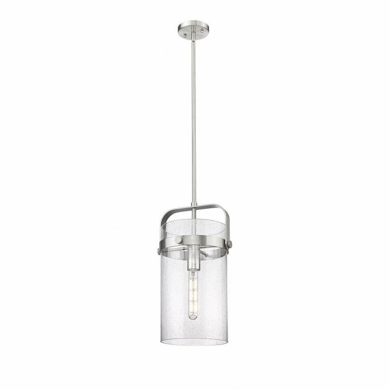 Innovations Lighting Pilaster 1 - Light Pendant in  Satin Nickel