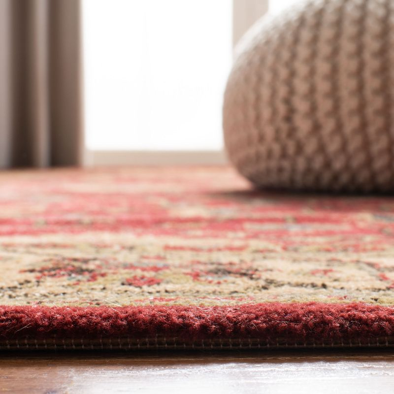 Mahal MAH693 Power Loomed Indoor Area Rug - Red/Beige - 4'x5'7" - Safavieh
