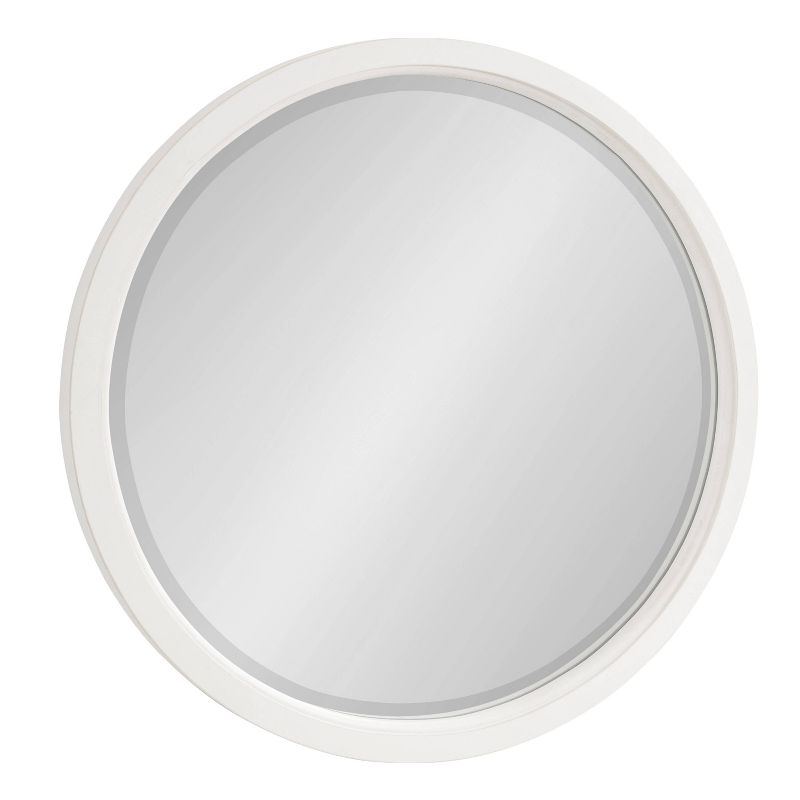 18&#34; x 18&#34; Hogan Round Framed Decorative Wall Mirror White - Kate &#38; Laurel All Things Decor