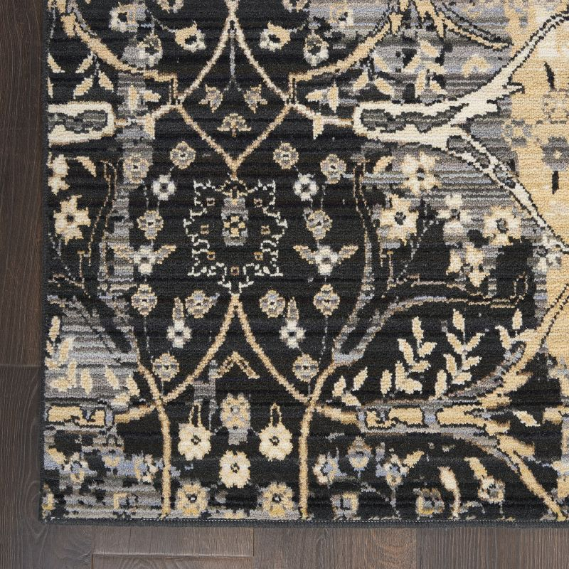 Nourison Majestic MST01 Black/Beige/Gray Indoor Area Rug - 5'6 x 8'