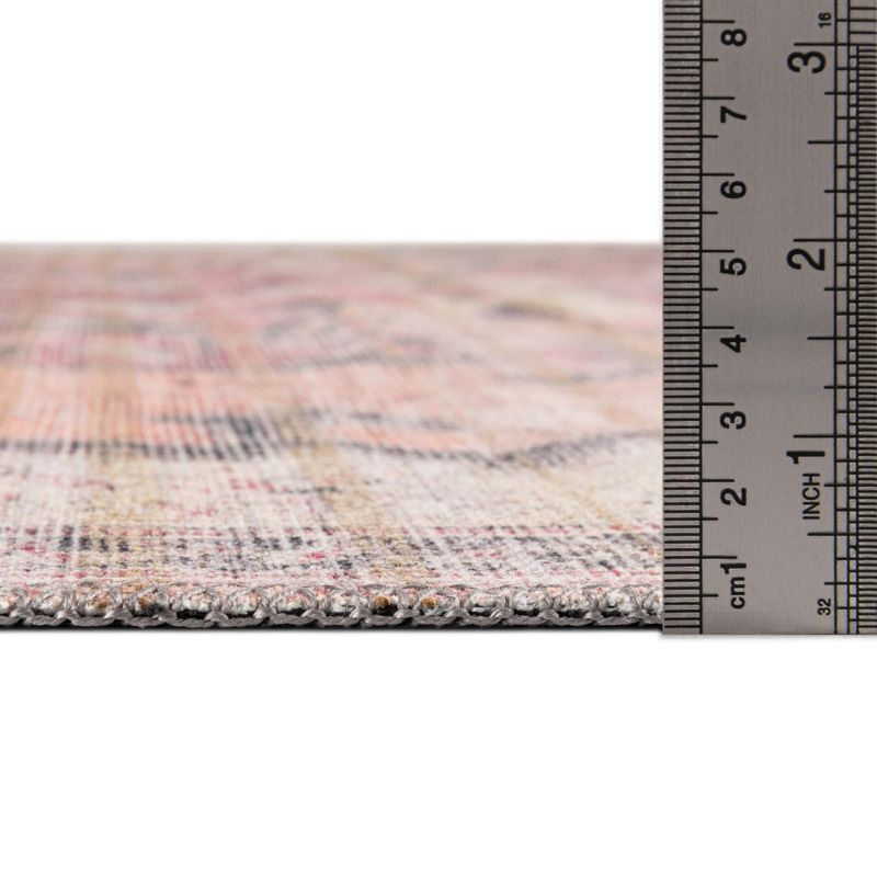 Unique Loom 5' 3 x 8' 0 Nostalgia Meknes Machine Washable Beige Pink Area Rug