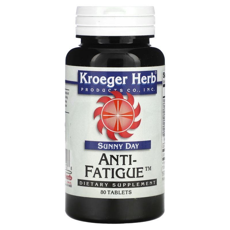 Kroeger Herb Co Sunny Day, Anti-Fatigue, 80 Tablets