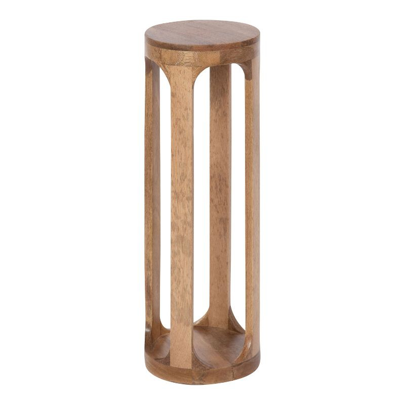 Kate and Laurel Dahl Round Wood Drink Table, 8x8x23, Natural