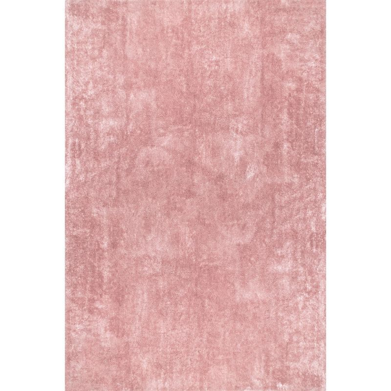 nuLOOM 3' x 5' Cozy Plush SuperiorWash Area Rug, Machine Washable, Non-Slip, Soft Fluffy Shag Carpet for Living Room Bedroom Nursery, Loni Pink