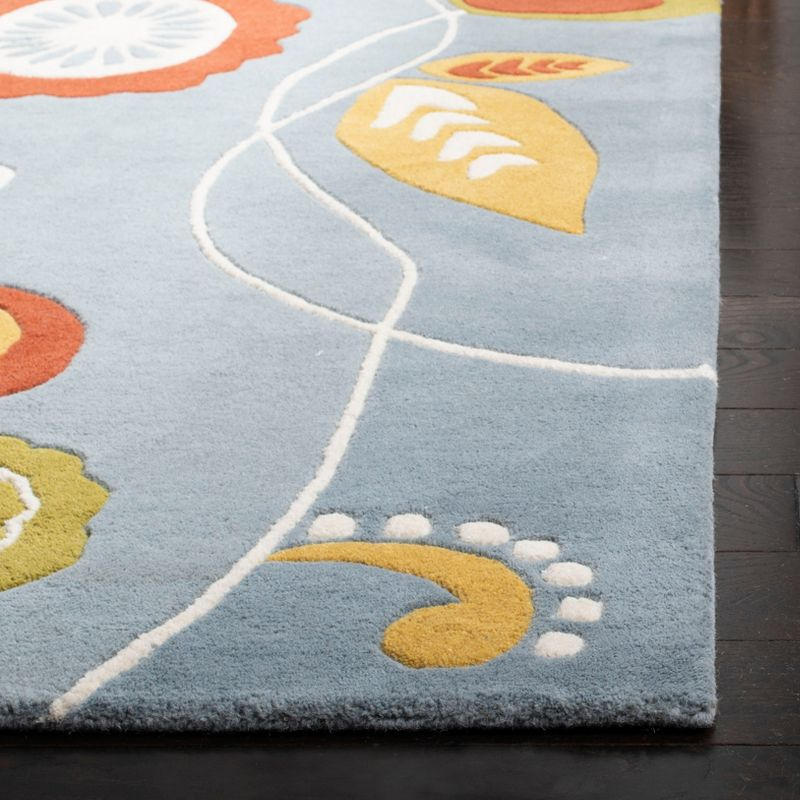 Soho SOH772 Hand Tufted Accent Rug - Light Blue/Multi - 2'x3' - Safavieh.