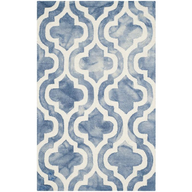 Dip Dye DDY537 Hand Tufted Indoor Accent Rug - Blue/Ivory - 3'x5' - Safavieh