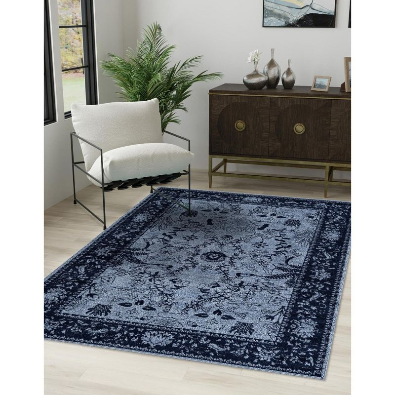 Unique Loom 10' 0 x 14' 1 Blue La Jolla Floral Area Rug