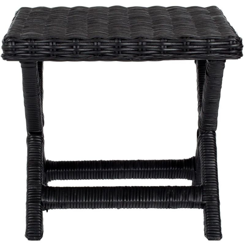 Manor Ottoman - FOX6529 - Black - Safavieh Couture