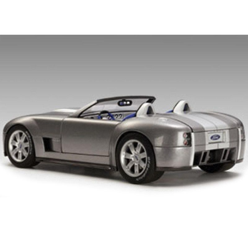 Ford Shelby Cobra Concept Tungsten Silver Metallic with Gray Stripes 1/64 Diecast Model Car by Autoart