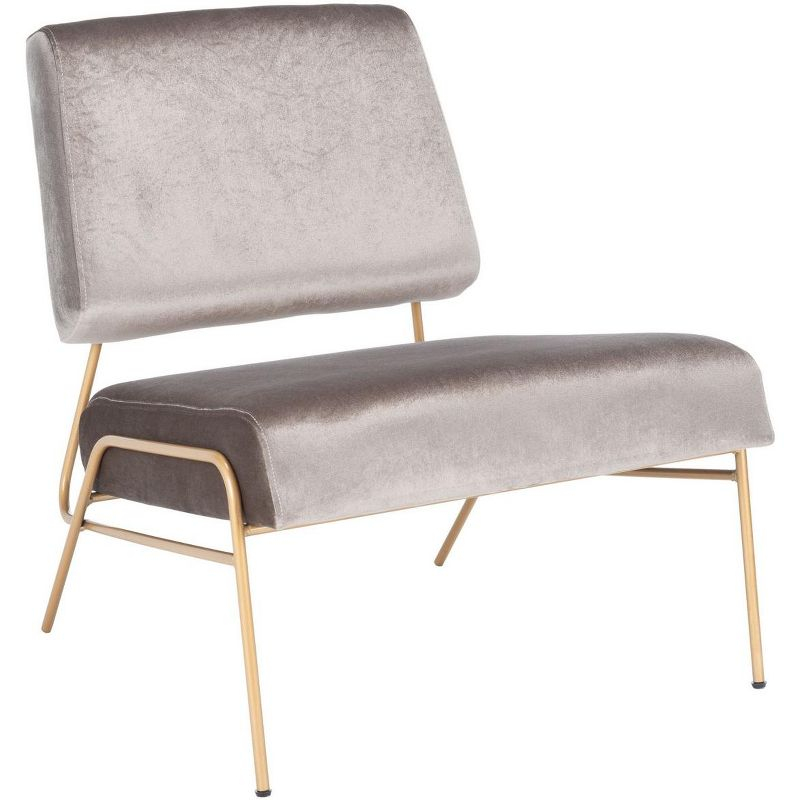 Romilly Velvet Accent Chair - Hazelwood/Gold - Safavieh