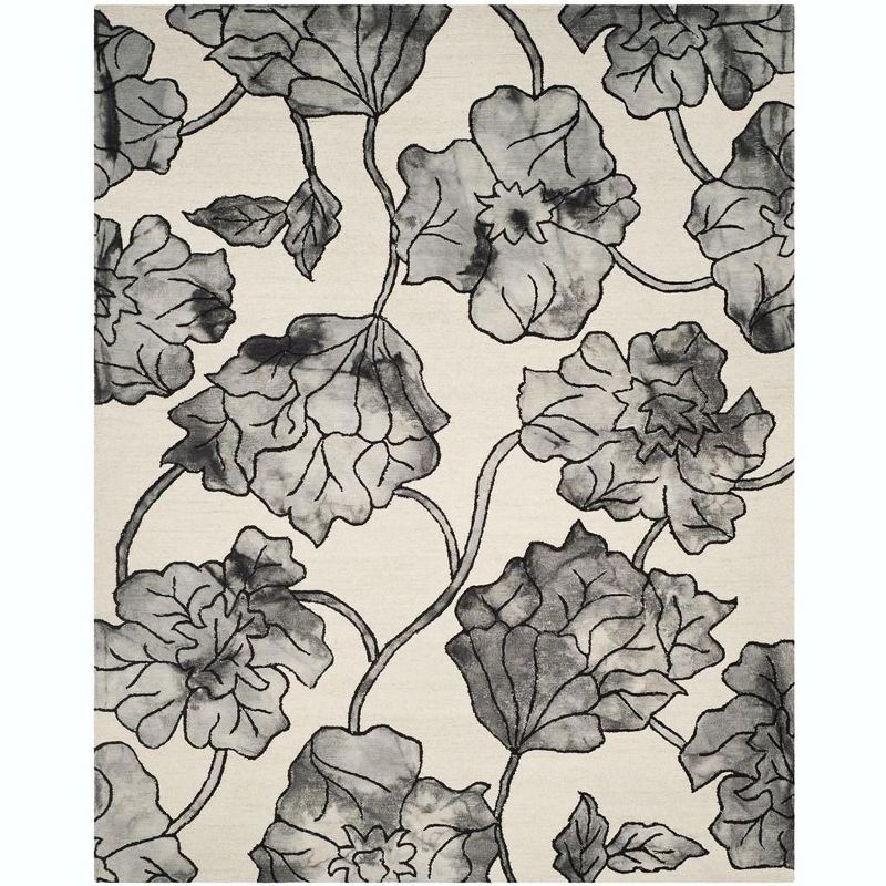 Dip Dye DDY683 Hand Tufted Area Rug - Ivory/Light Grey - 8'x10' - Safavieh.