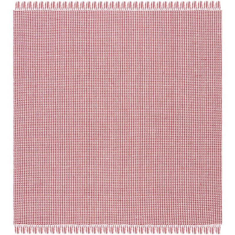 Montauk MTK340 Hand Woven Indoor Accent Rug - Ivory/Red - 4'x4' - Safavieh