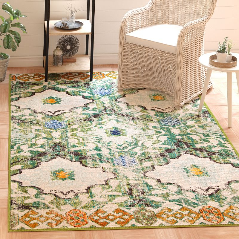Madison MAD445 Power Loomed Area Rug - Green/Ivory - 3'x5' - Safavieh.