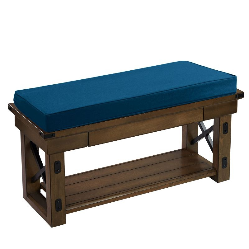 Indoor/Outdoor Patio Bench Foam Cushion 18" x 42", Teal