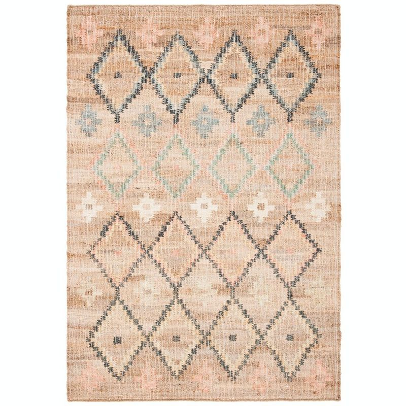Kilim KLM753 Hand Loomed Accent Rug - Natural/Blue - 2'x3' - Safavieh.
