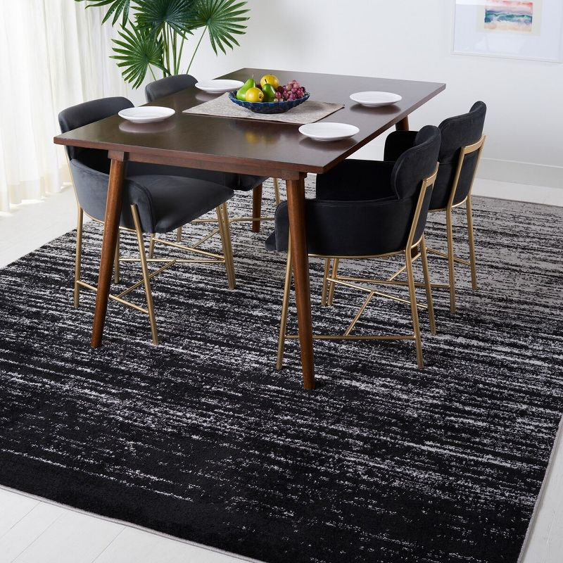 Adirondack ADR113 Machine Made Indoor Area Rug - Silver/Black - 10'x14' - Safavieh