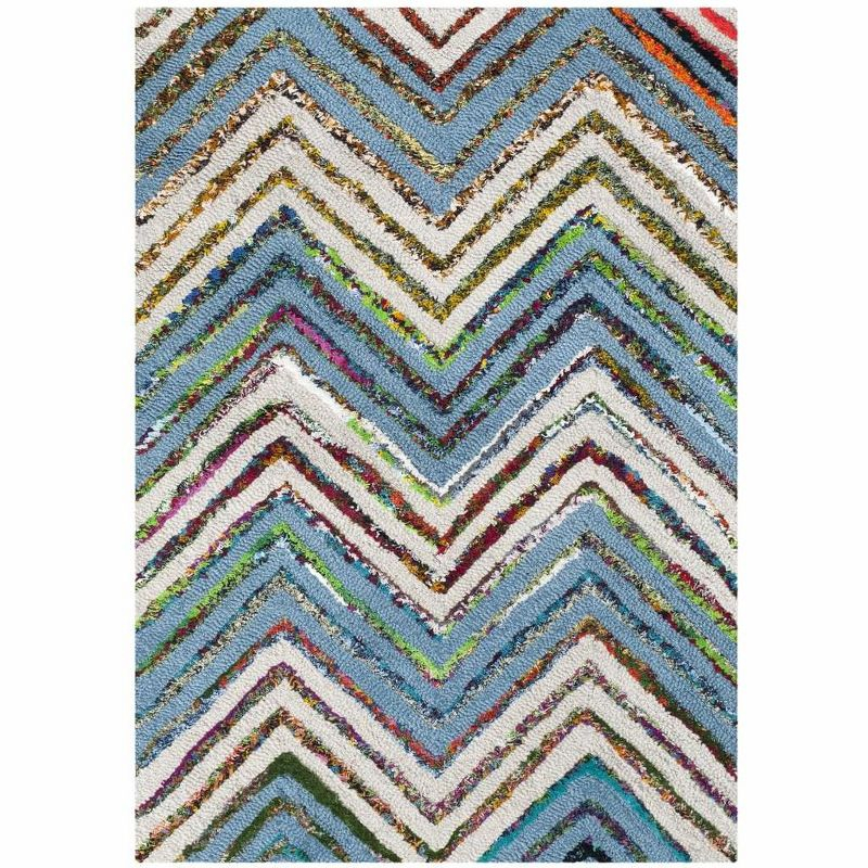 Nantucket NAN601 Hand Tufted Indoor Accent Rug - Beige/Blue - 2'x3' - Safavieh.