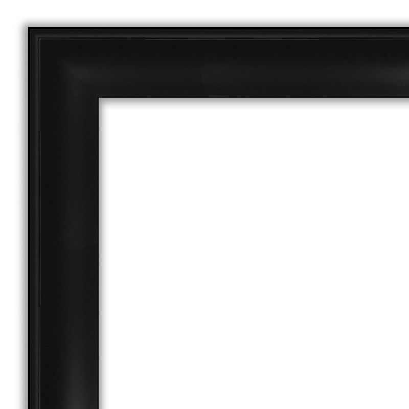 22" x 28" Non-Beveled Grand Narrow Bathroom Wall Mirror Black - Amanti Art: Modern Rectangle, Wall Mount, Polystyrene Frame