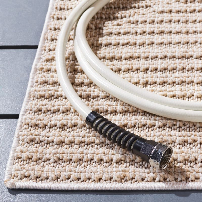 Global GLB400 Power Loomed Indoor Area Rug - Beige/Ivory - 6'7"x6'7" - Safavieh