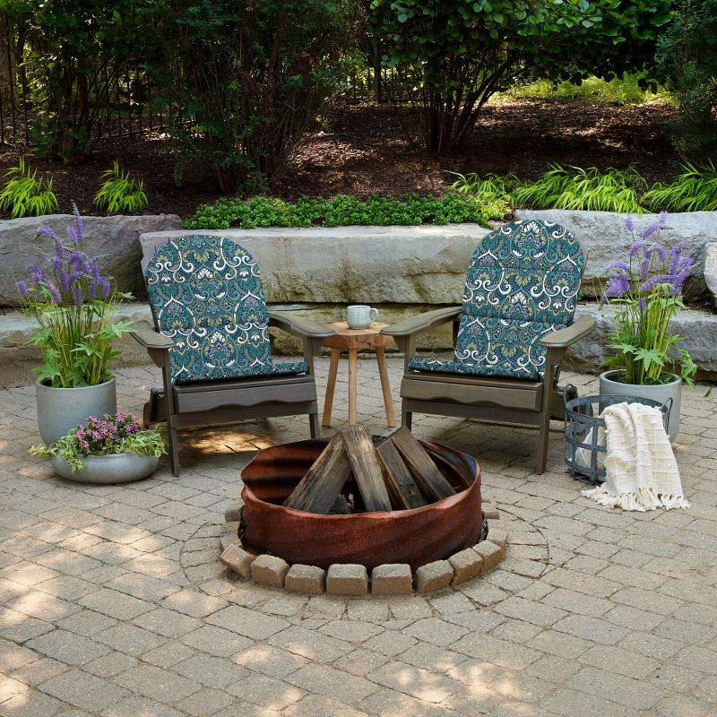 ARDEN Outdoor Foam Adirondack Cushion, Set of 2, 21.5 x 19, Water repellent, Fade Resistant, Foam Cushion for Adirondack Chairs 21.5 x 19