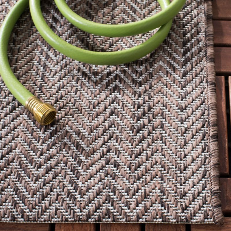 Courtyard CY8022 Power Loomed Indoor and Outdoor Area Rug - Brown/Beige - 8'x11' - Safavieh