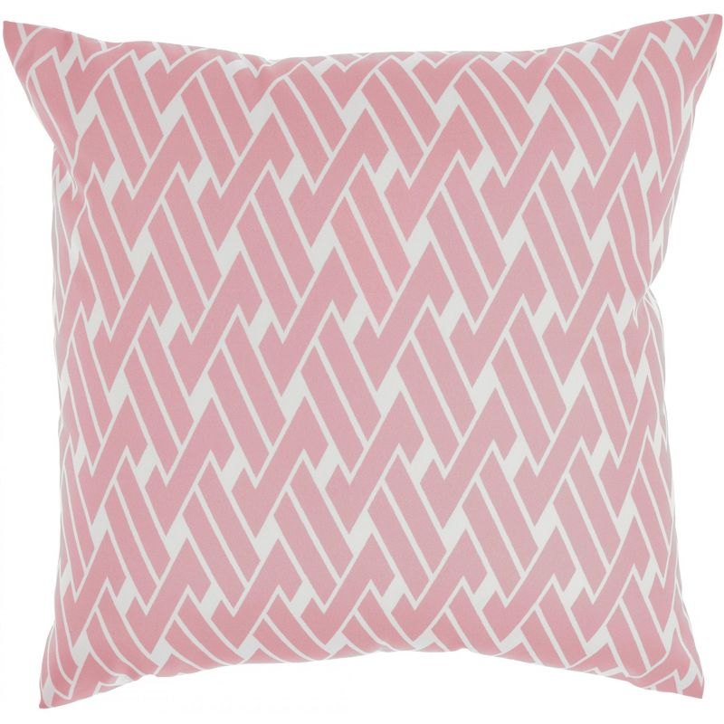 Waverly Leaf Storm 20" x 20" Coral Indoor/Outdoor Throw Pillow