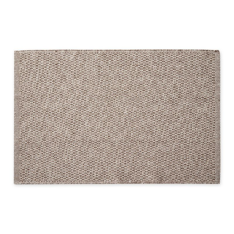 Design Imports Miniature Diamonds - Leather Brown - 2 X 3 Ft