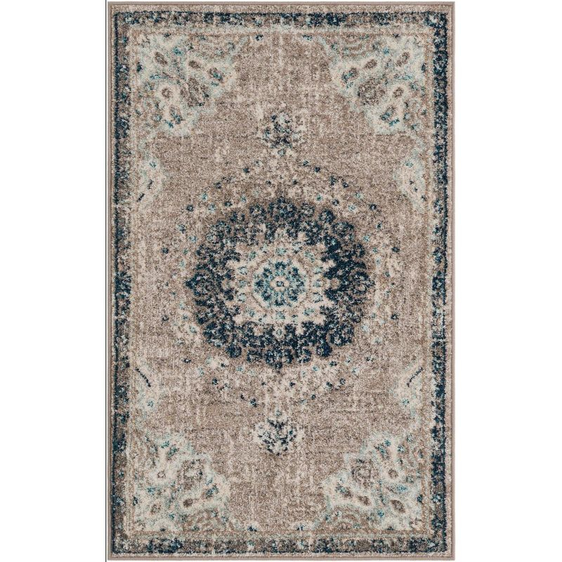 Unique Loom Penrose Collection Area Rug - Alexis (3' 1" x 5' 3" Rectangle Gray/Beige)