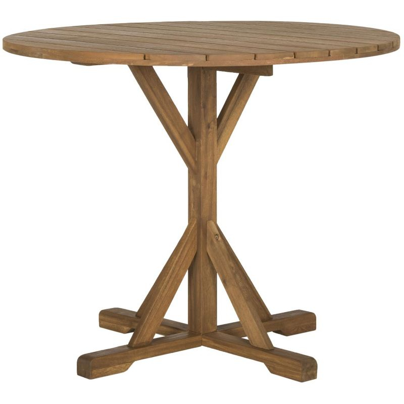 Arcata Round Table - Indoor/Outdoor - PAT6735 - Natural - Safavieh