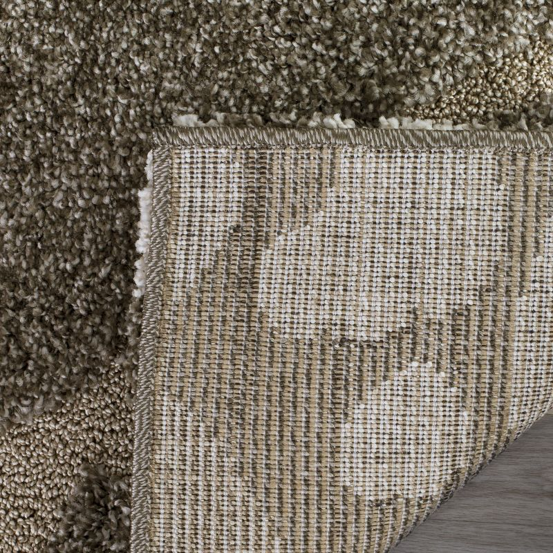 Florida Shag SG464 Power Loomed Indoor Runner Rug - Smoke/Beige - 2'3"x15' - Safavieh