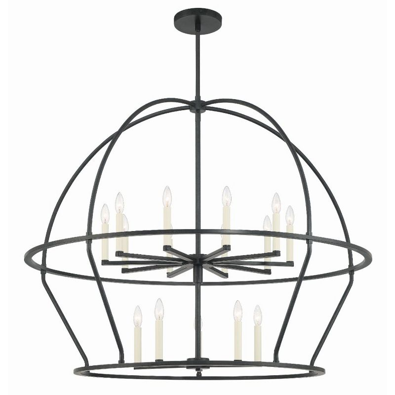Crystorama Lighting Abbott 15 - Light Chandelier in  Black