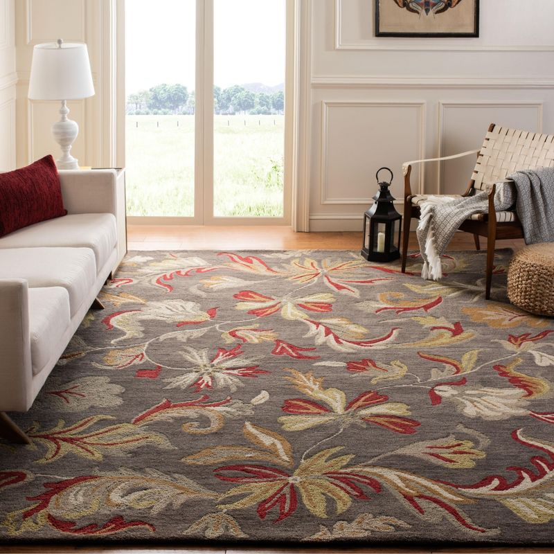 Jardin JAR459 Hand Tufted Area Rug - Dark Grey/Multi - 8'x10' - Safavieh.