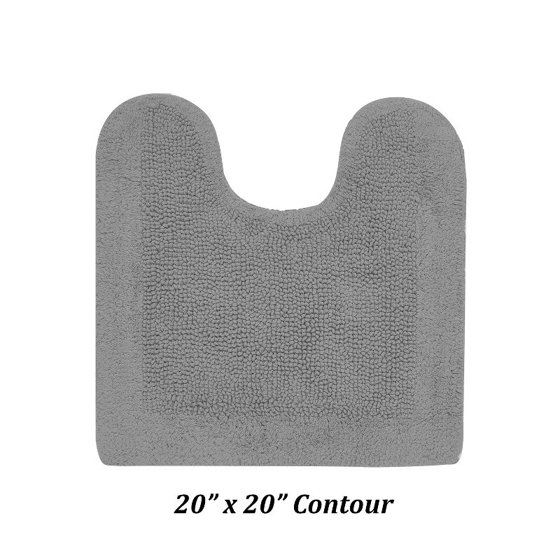 Better Trends Edge 100% Cotton Tufted Reversible Bath Rug 20" x 20" Contour - Gray