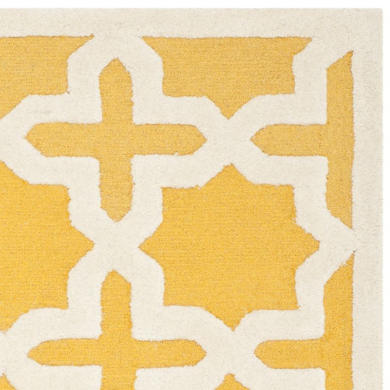 Cambridge CAM125 Tufted Indoor Area Rug - Gold/Ivory - 4'x6' - Safavieh